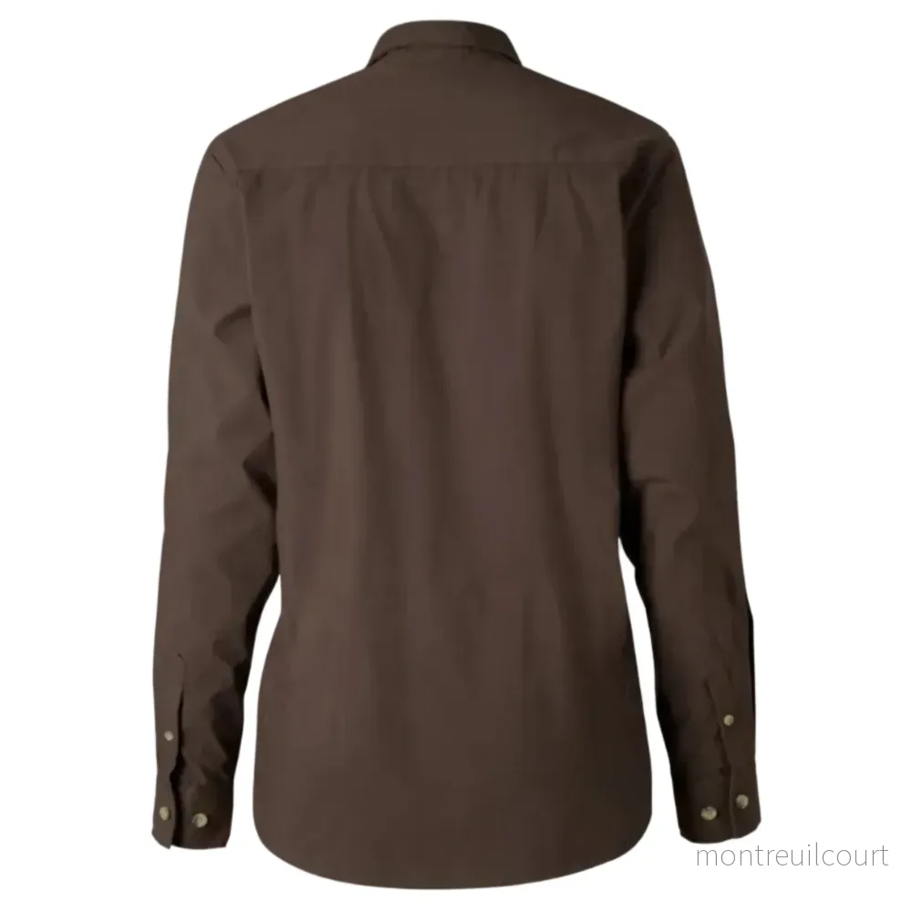 Pinewood InsectSafe Poplin L/S Shirt Dam D.Olive - Bild 2