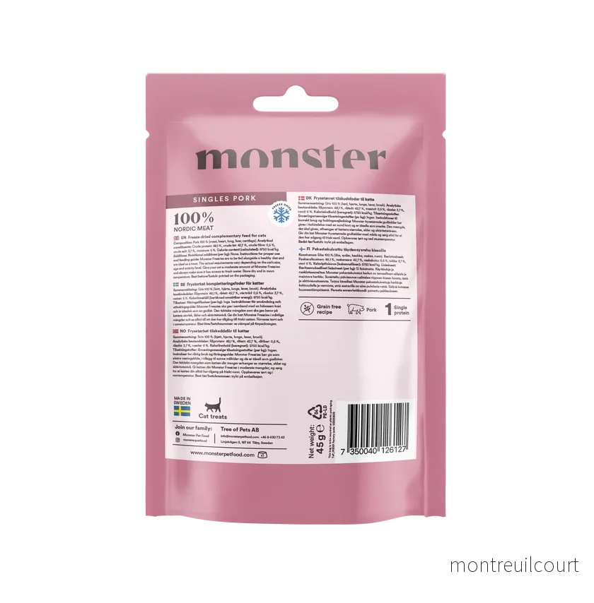 Monster Cat Treats Freezies Pork 45g - Bild 2