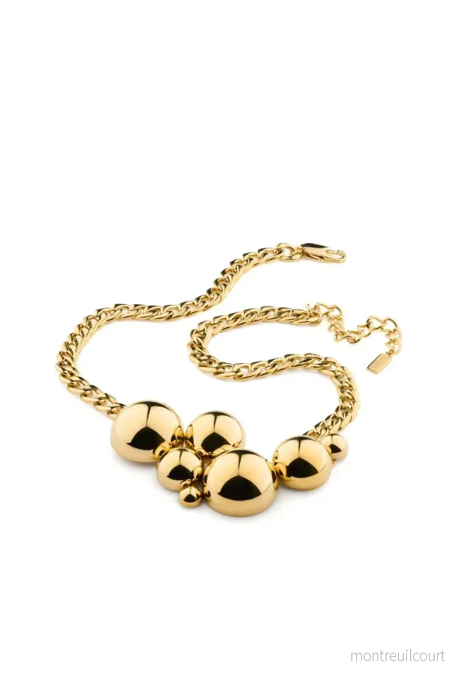 Solar Golden Cluster Necklace