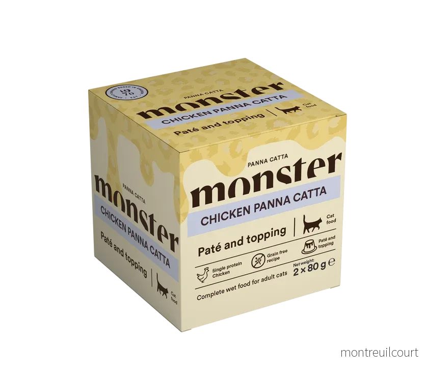 Monster Cat Pâté Panna Catta Chicken 2-pack 80 g (12 pcs)