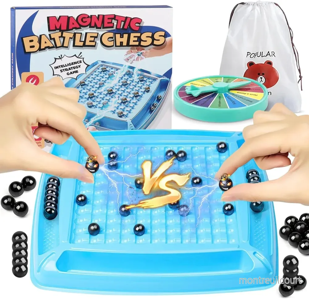 Magnetiskt Familjespel – Magnetkulor + Utmaningshjul - Bild 3
