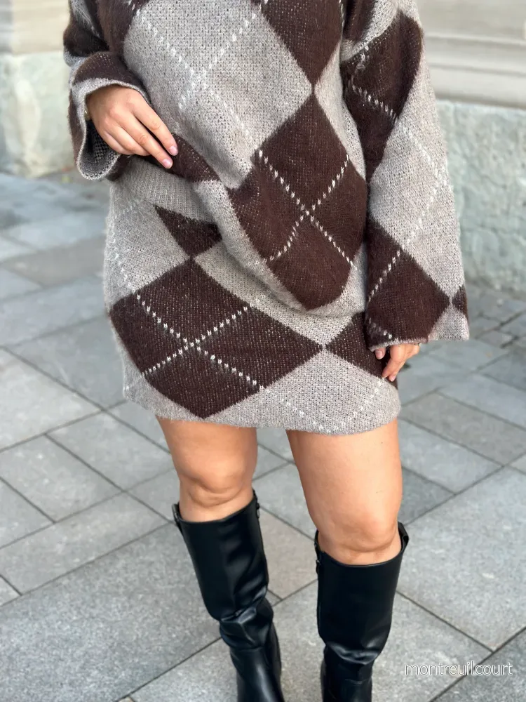 JÖRLEVIK – CHECKMATE SKIRT – ESPRESSO/TAUPE JÖRLEVIK – CHECKMATE SKIRT – ESPRESSO/TAUPE