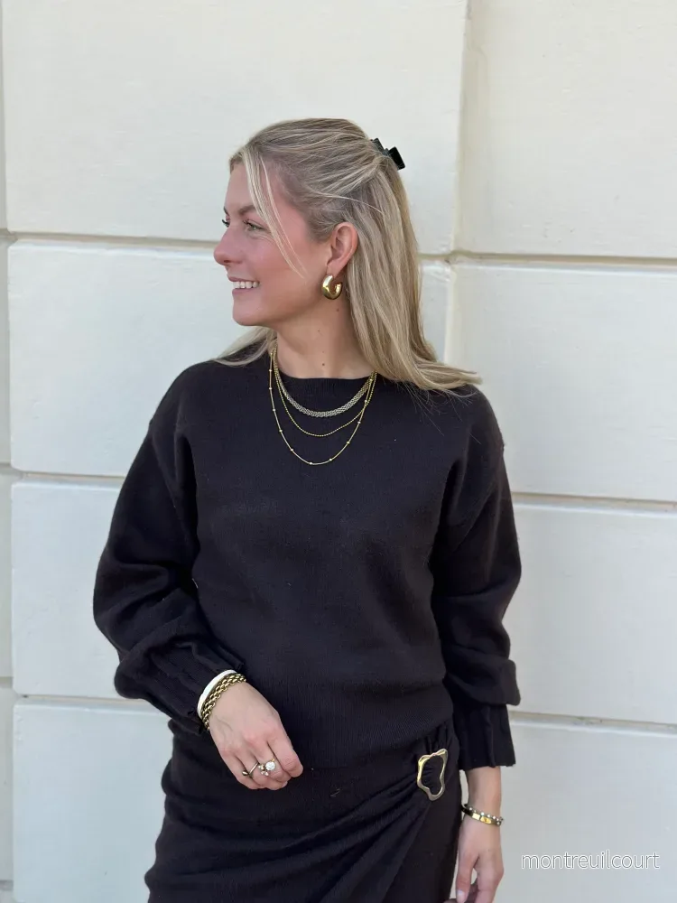 VEROMODA – KACY LS O-NECK PULLOVER – COCOLATE TORTE/MELANGE VEROMODA – KACY LS O-NECK PULLOVER – COCOLATE TORTE/MELANGE