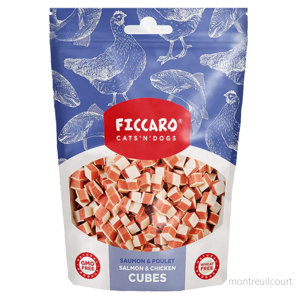 Ficcaro lax- och kycklingtärningar 100 g Ficcaro lax- och kycklingtärningar 100 g