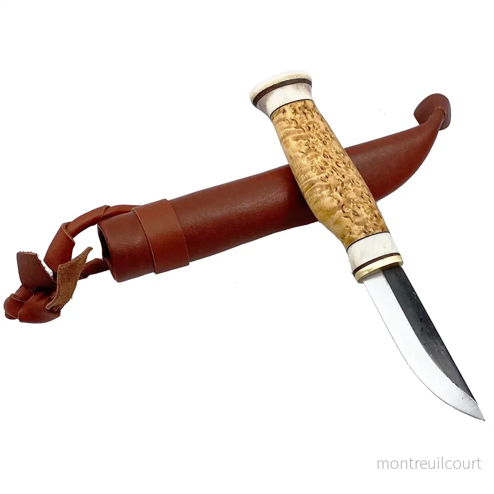 Kniv 7,7 cm masurbjörk & renhorn