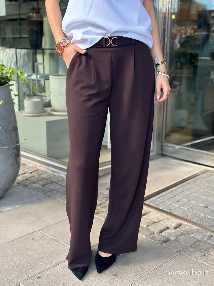 JDY – GEGGO LIFE BELT PANT – COCOLATE TORTE/BELT