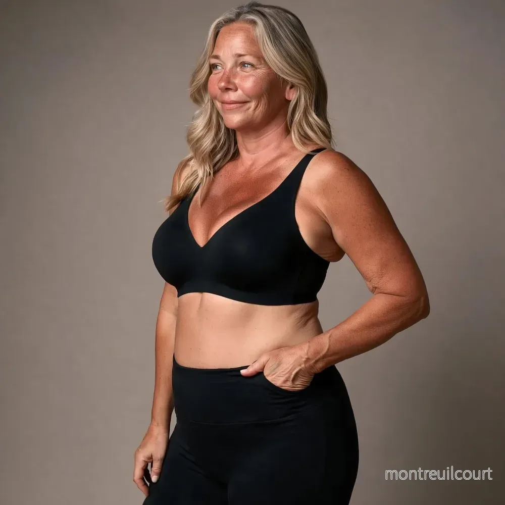 Extra Comfort – Bygellös Push-Up BH med Lyft & Djup V-ringning