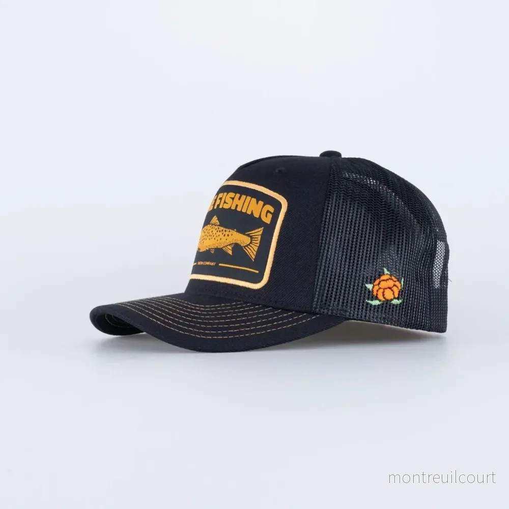 SQRTN Trout Trucker Keps - Hooked Black