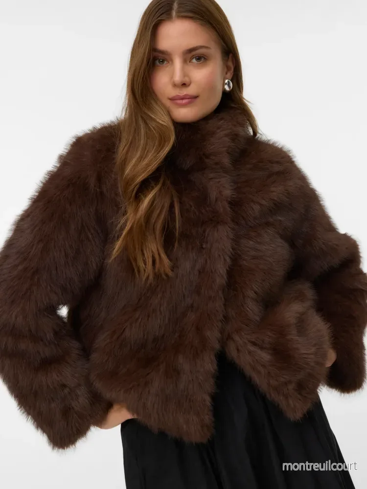 VEROMODA – MONROE SHORT JACKET – CHOCOLATE TORTE / MELANGE VEROMODA – MONROE SHORT JACKET – CHOCOLATE TORTE / MELANGE