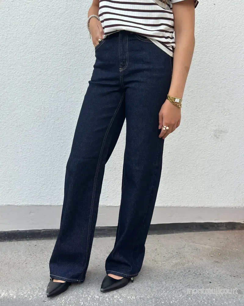 VERO MODA – TESSA HR WIDE JEANS RA369 – DARK BLUE DENIM/RINSE VERO MODA – TESSA HR WIDE JEANS RA369 – DARK BLUE DENIM/RINSE