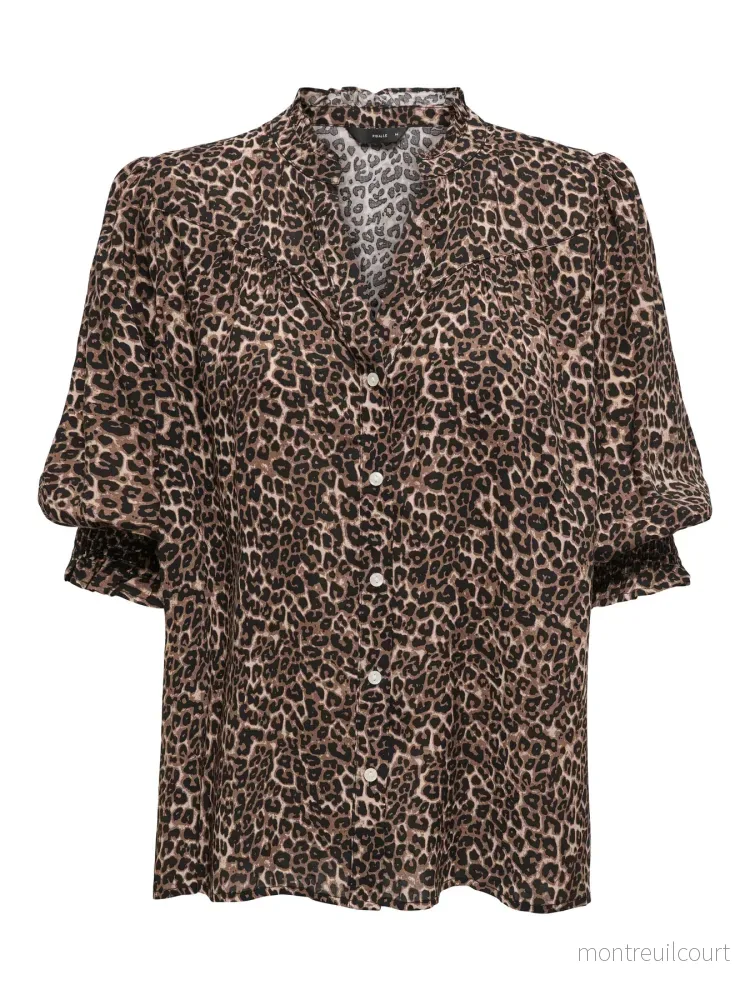 ONLY – RAYA 3/4 SHIRT – SILVER MINK ANIMAL ONLY – RAYA 3/4 SHIRT – SILVER MINK ANIMAL