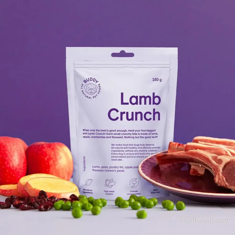 Buddy Crunchy Snack - Lamm med tranbär 150g - Bild 2