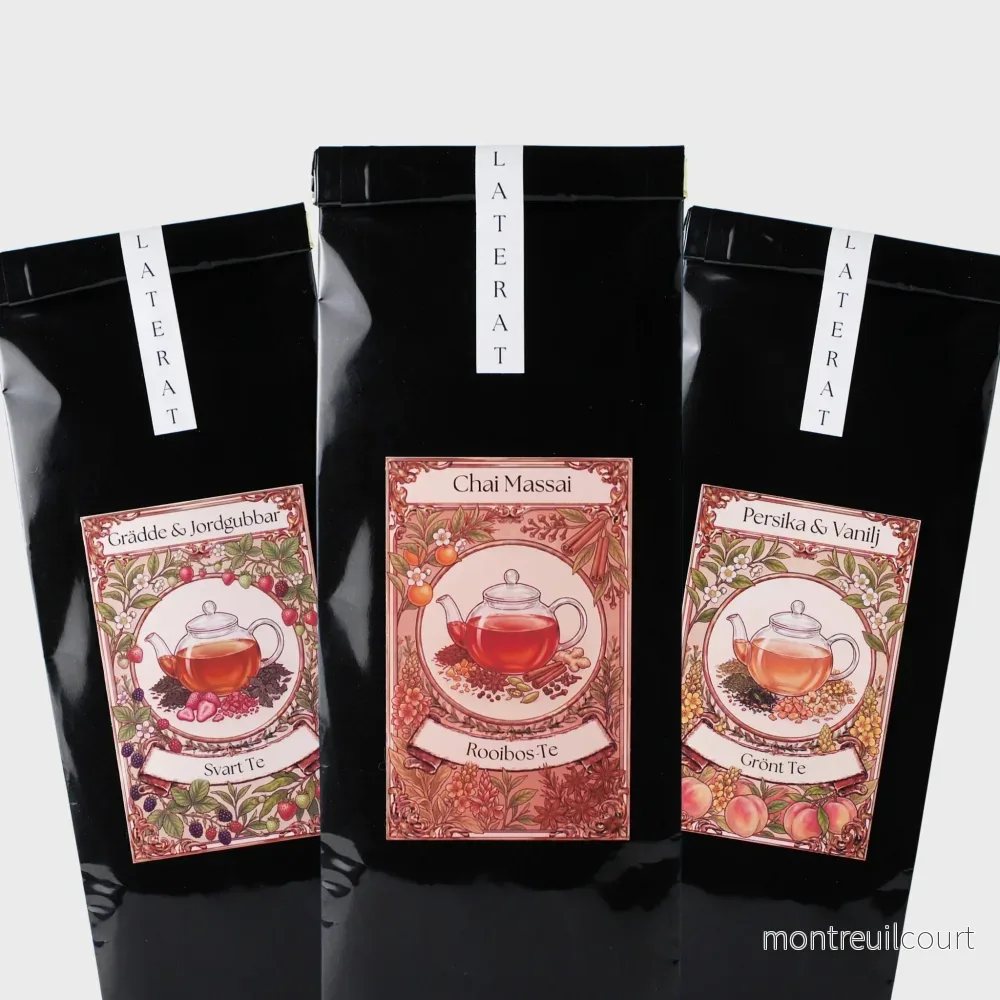 Utvalt Tepaket – Chai Massai, Persika & Vanilj och Grädde & Jordgubbar – 3 x 100g