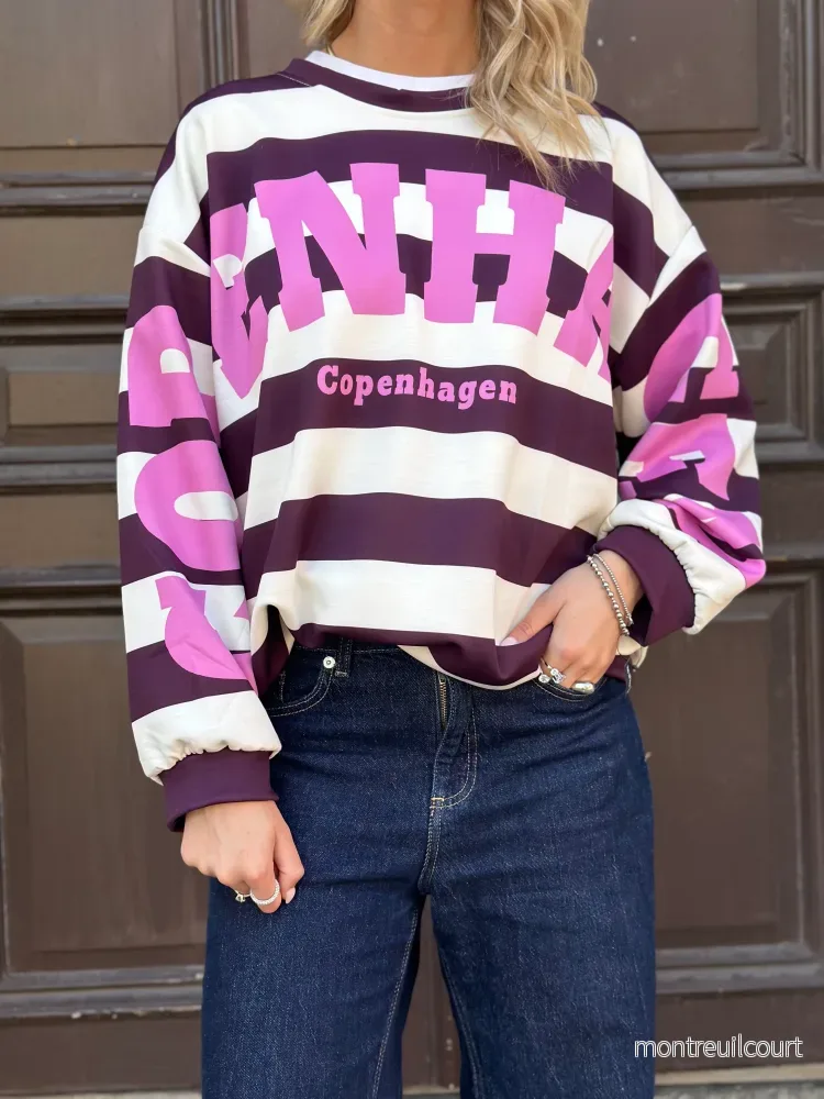 MARTA - NERINA SWEATSHIRT 22659S - BORDEAUX/PINK - Bild 2