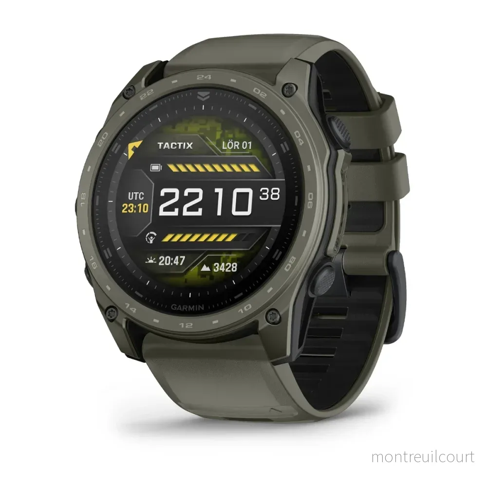Garmin Tactix 8– AMOLED Olivgrön Cerakote-beläggning 51mm