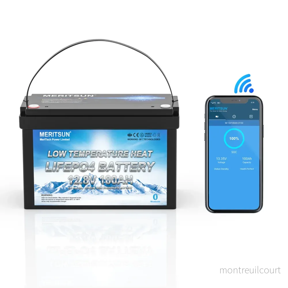 Meritsun Heat 12.8V 100Ah Litiumbatteri Bluetooth Meritsun Heat 12.8V 100Ah Litiumbatteri Bluetooth