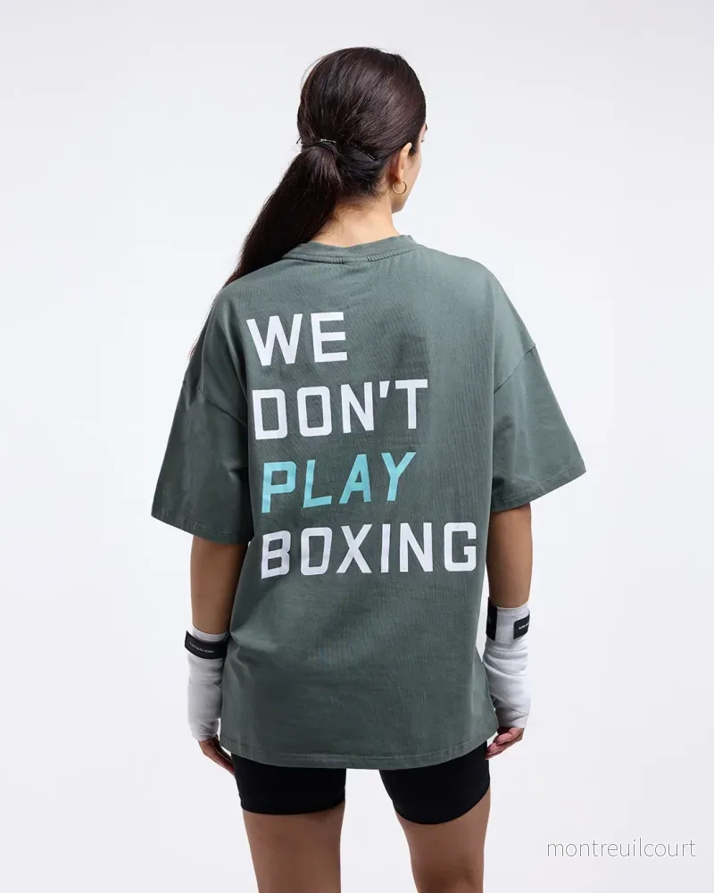 We Don’t Play Boxing Oversized T-shirt – Grön We Don’t Play Boxing Oversized T-shirt – Grön