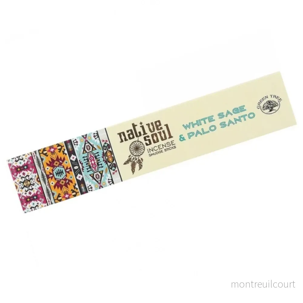 Tribal Soul – Vit salvia White sage / Palo Santo rökelsestickor Tribal Soul – Vit salvia White sage / Palo Santo rökelsestickor