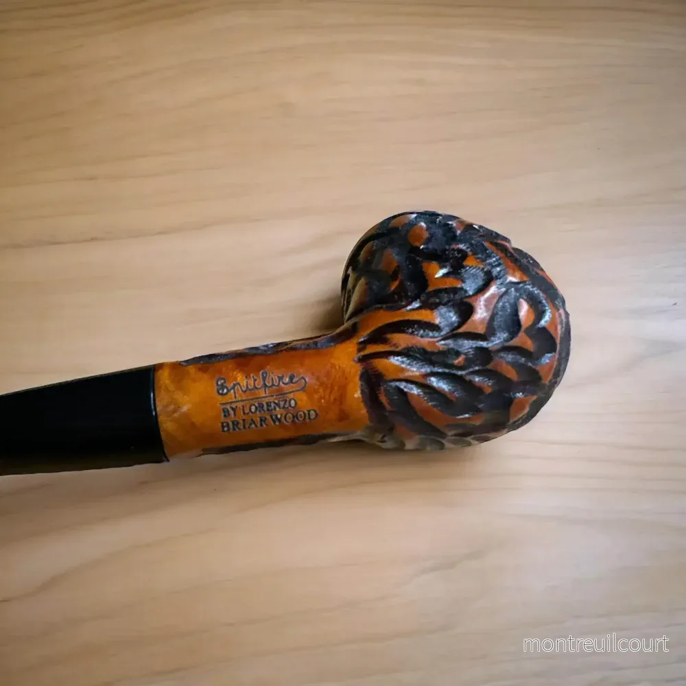 Lorenzo Spitfire Sport Rusticated Diamond Shank Briar Pipa – Elegant och Robust Design för Enastående Piprökning - Bild 2