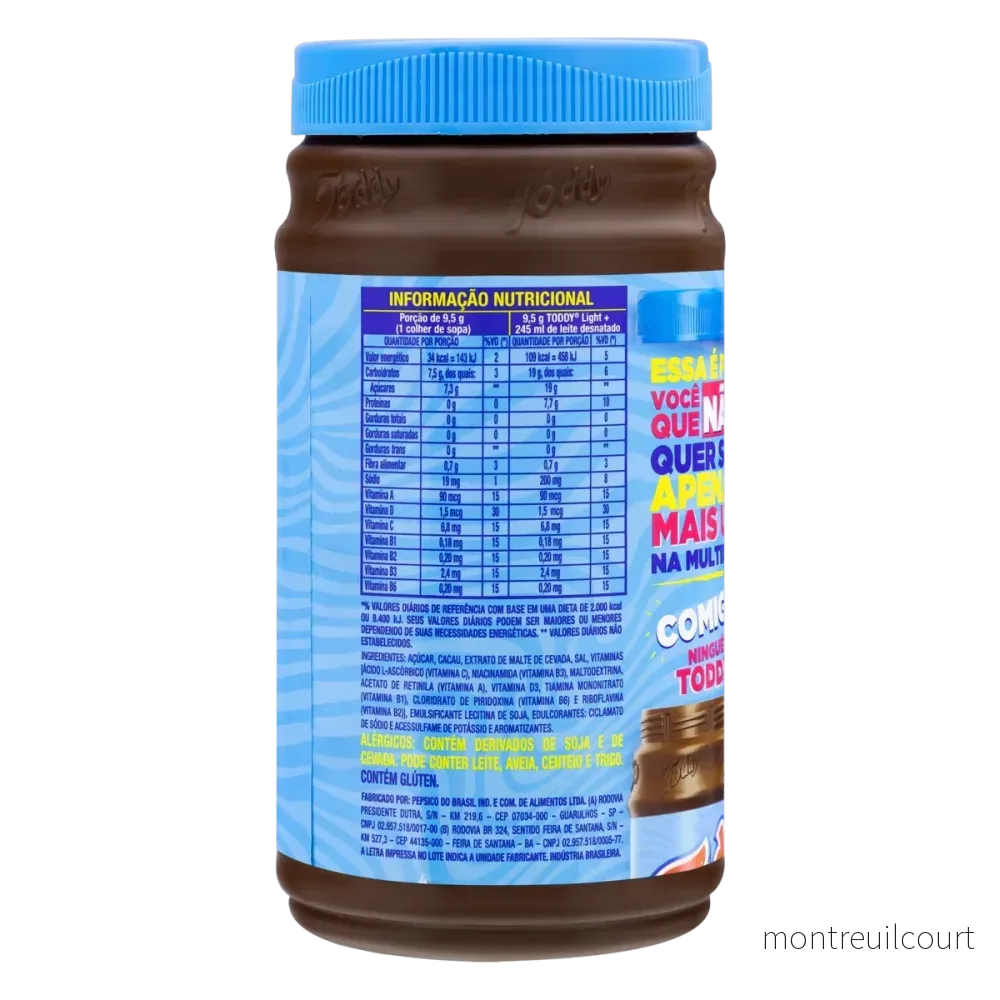 Achocolatado em Pó Light / Light Chocolate Drink Powder - Toddy (380g) - Bild 2