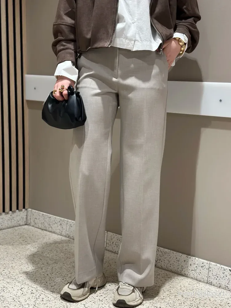 SELECTED FEMME – RITA MW WIDE PANT – ISLAND FOSSIL/MELANGE SELECTED FEMME – RITA MW WIDE PANT – ISLAND FOSSIL/MELANGE