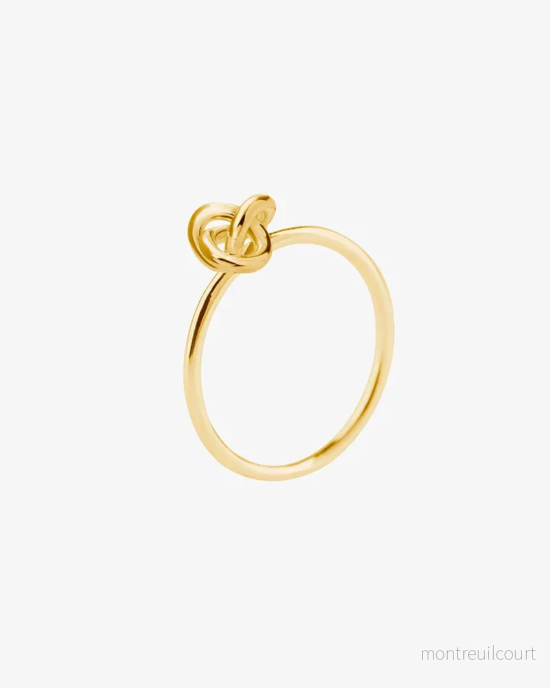 Le knot drop ring gold