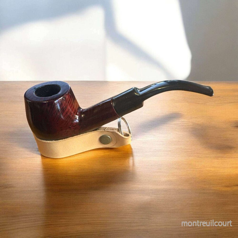 Brandy Träpipa – Walnut Brown/Red Polished | Stilren Halvböjd Tobakspipa Brandy Träpipa – Walnut Brown/Red Polished | Stilren Halvböjd Tobakspipa