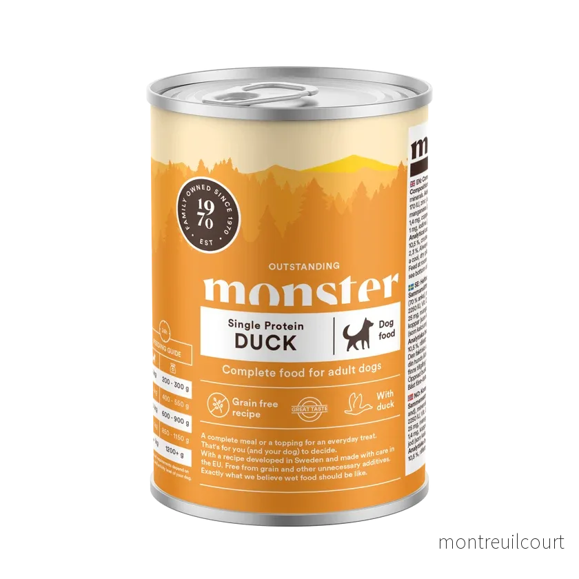 Monster Våtfoder Single Protein Duck 400g Monster Våtfoder Single Protein Duck 400g