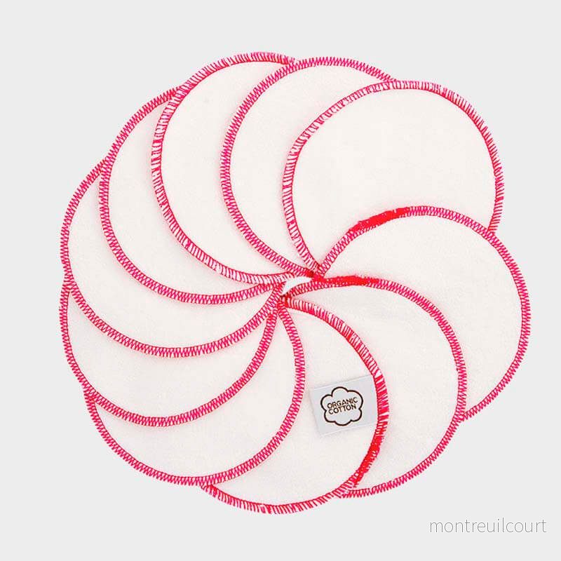 Imse Bomullspads 10-pack Rosa kantsöm Imse Bomullspads 10-pack Rosa kantsöm
