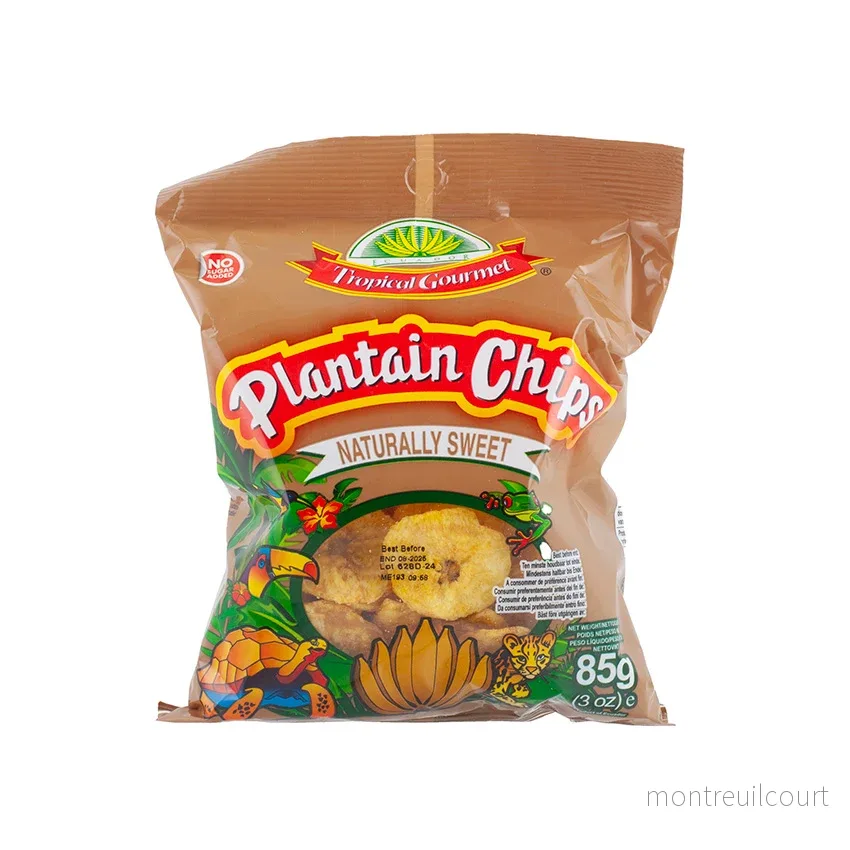 Chips de Plátano Maduro / Naturally Sweet Plantain Chips – Tropical Gourmet (85g) Chips de Plátano Maduro / Naturally Sweet Plantain Chips – Tropical Gourmet (85g)