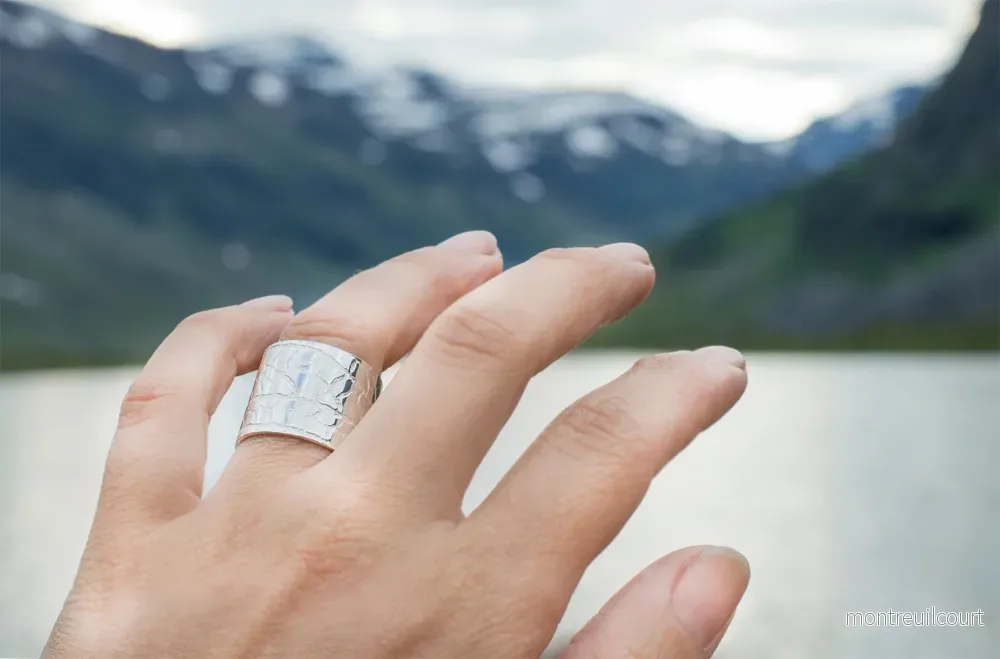 Camilla Mustikka Björk Ring bred justerbar - Bild 2