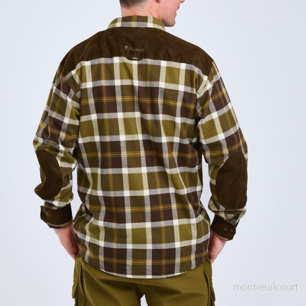 Pinewood Men's Douglas Shirt - Olivegreen/Cr.white - Bild 2
