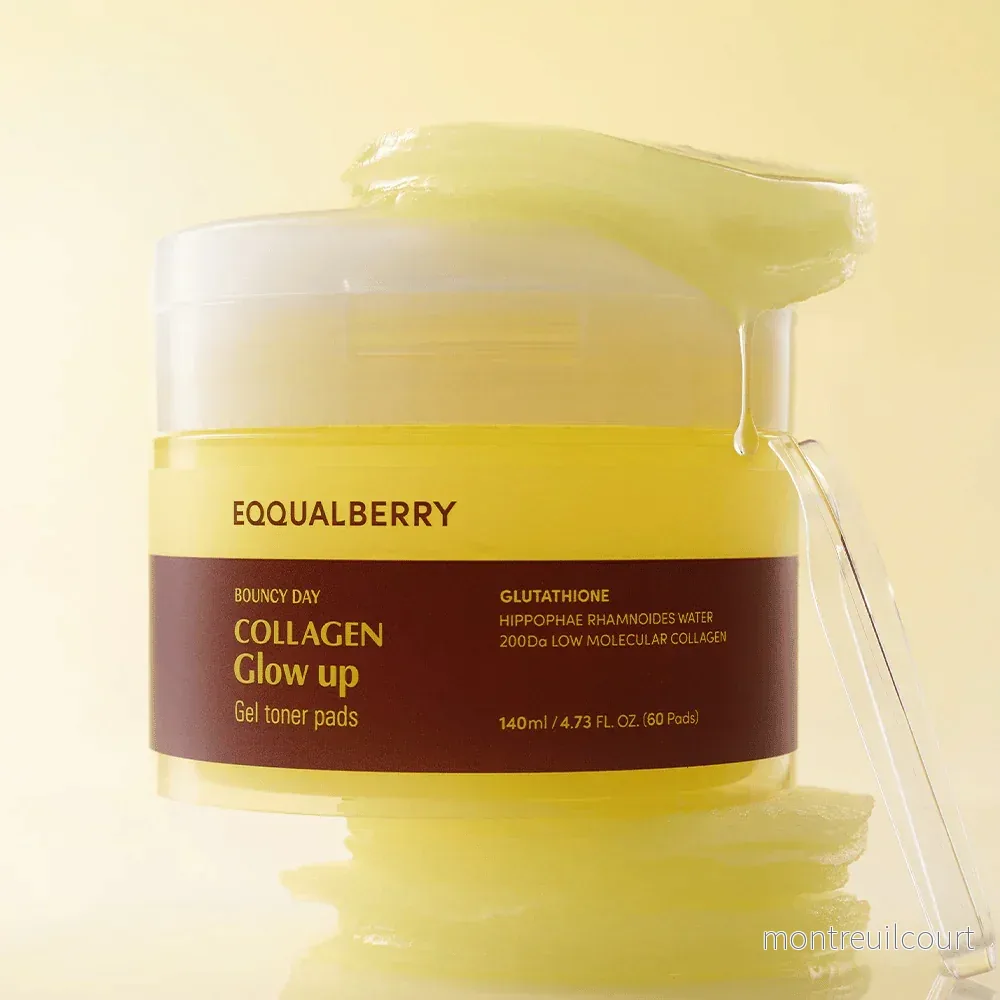 Eqqualberry Collagen Glow Up Gel Toner Pads 60 Pads 140ml - Bild 3