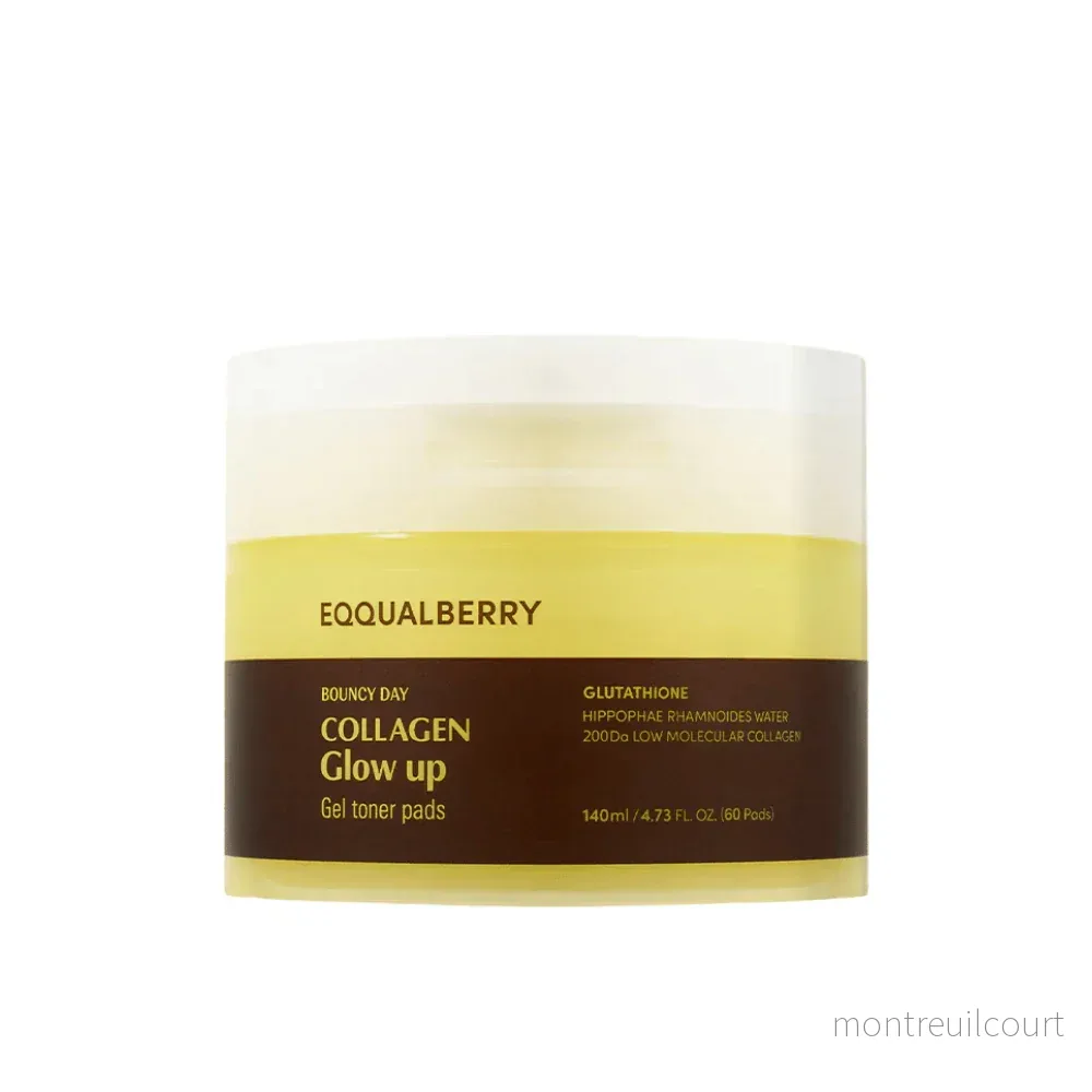 Eqqualberry Collagen Glow Up Gel Toner Pads 60 Pads 140ml