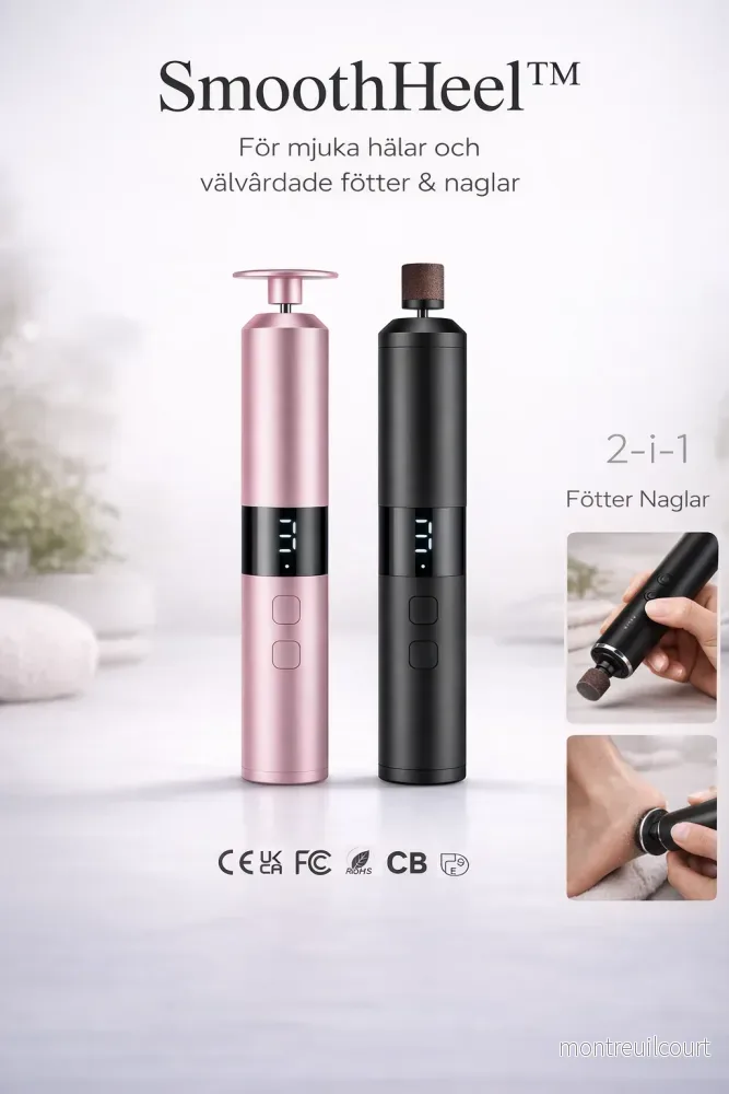 SmoothHeel™ Elektrisk fotfil och nagelfil 2-i-1 - Bild 2