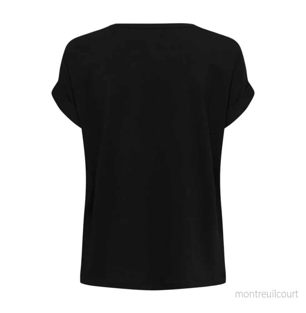 MOSTER O-NECK TOP - BLACK/SOLID BLAC - Bild 3