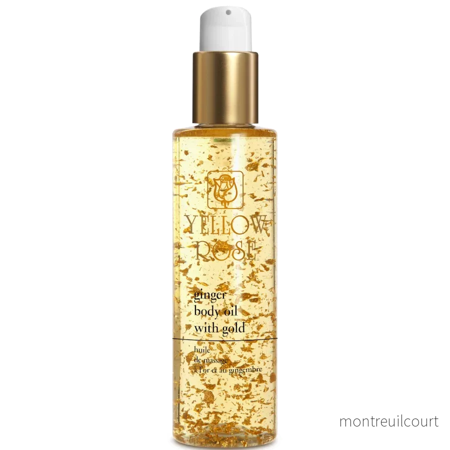 Yellow Rose GINGER BODY MASSAGE OIL with 23k Gold 100 ml Yellow Rose GINGER BODY MASSAGE OIL with 23k Gold 100 ml