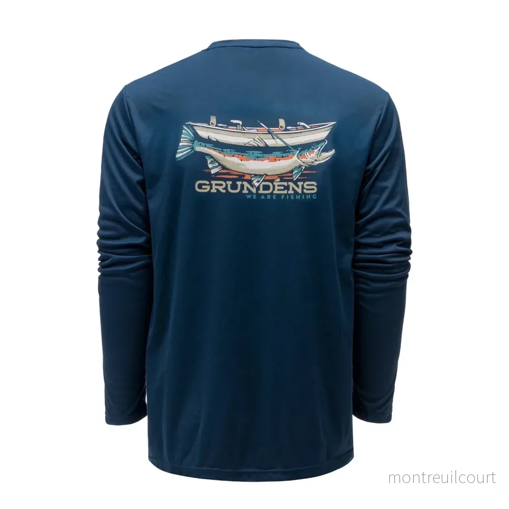 Grundéns Drift Boat LS Tech Tee Blue Abyss Grundéns Drift Boat LS Tech Tee Blue Abyss