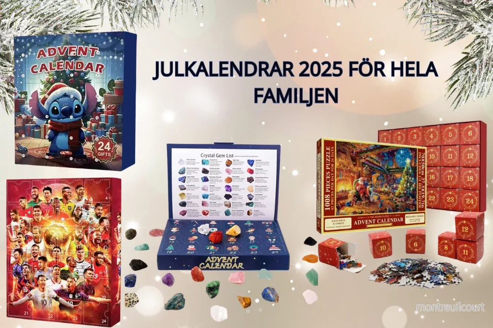 Adventskalendrar 2025 för hela familjen – Stitch, Fotboll, Pussel & Kristaller Adventskalendrar 2025 för hela familjen – Stitch, Fotboll, Pussel & Kristaller