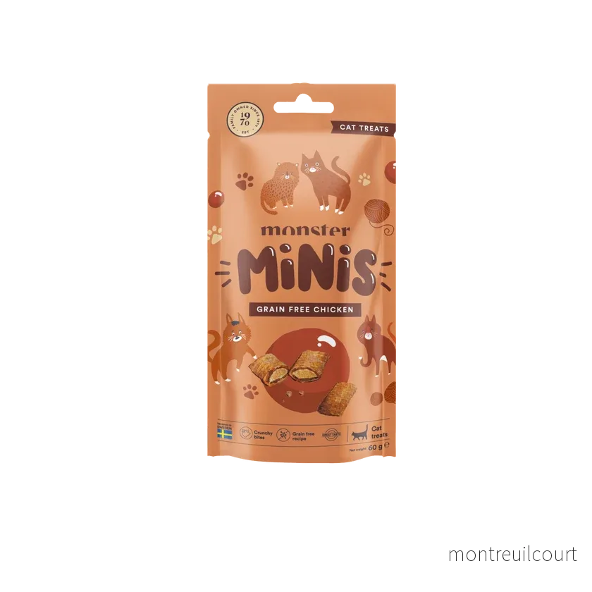 Monster Cat Treats Minis Grain Free Chicken 60g