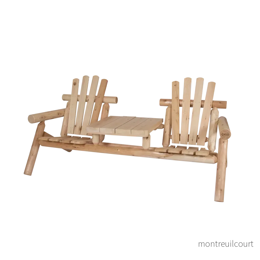 Log Tvåsits med bord Log Tvåsits med bord