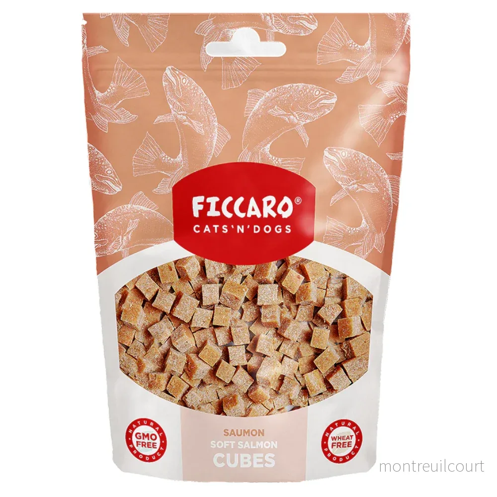 Ficcaro Soft Salmon Cubes 100g Ficcaro Soft Salmon Cubes 100g
