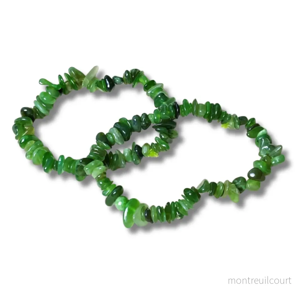 Armband Stenchips – Grön Jade