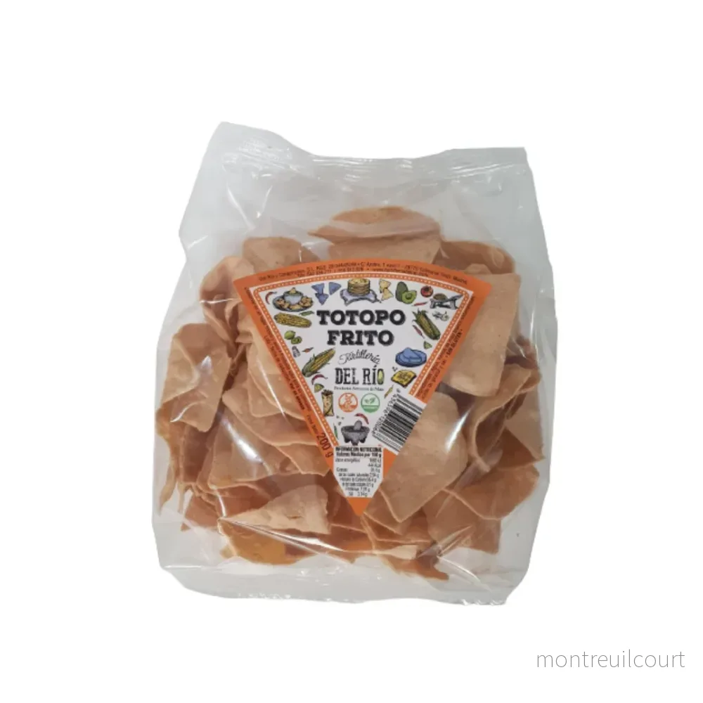 White corn tortilla chips (totopos). 18 förpackningar med 200 g. White corn tortilla chips (totopos). 18 förpackningar med 200 g.