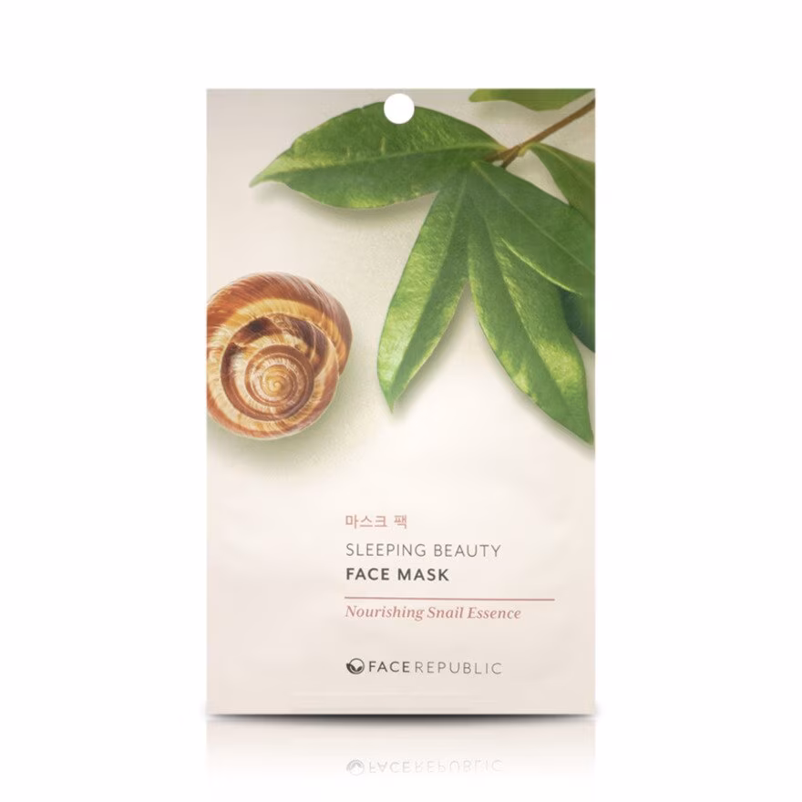 Face Republic Sleeping Beauty Sheet Mask – Nourishing Snail Essence, 23ml Face Republic Sleeping Beauty Sheet Mask – Nourishing Snail Essence, 23ml