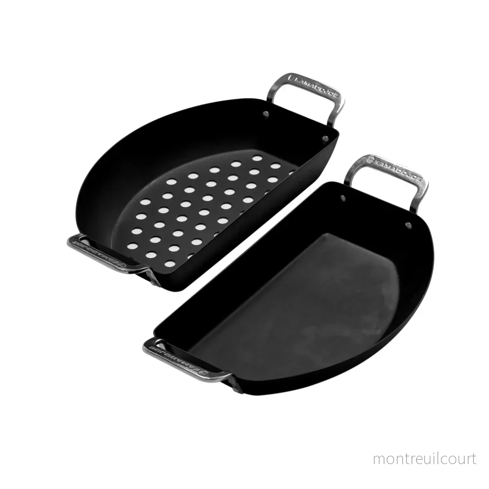 Kamado Joe Karbon Steel Half Moon Pan Set Kamado Joe Karbon Steel Half Moon Pan Set