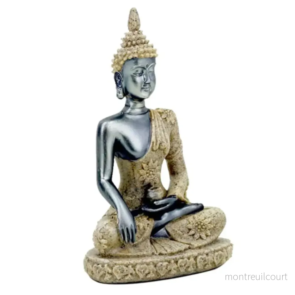 Buddha - statyett silver & sand - Bild 2