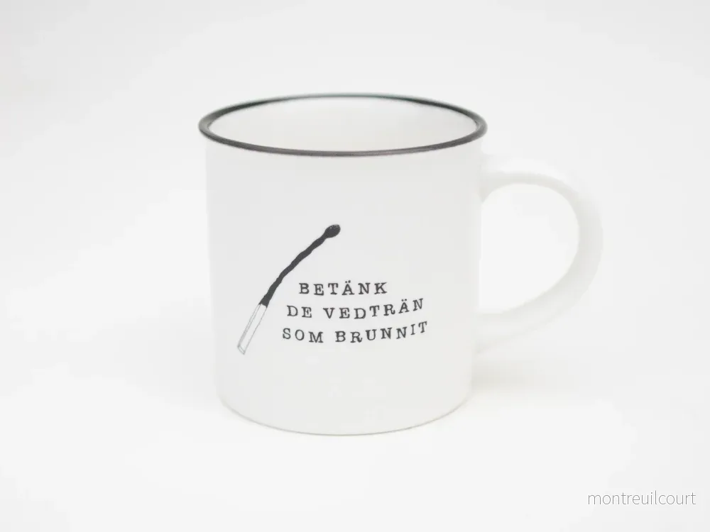 Lemmelkaffe kaffekopp Betänk de vedträn som brunnit