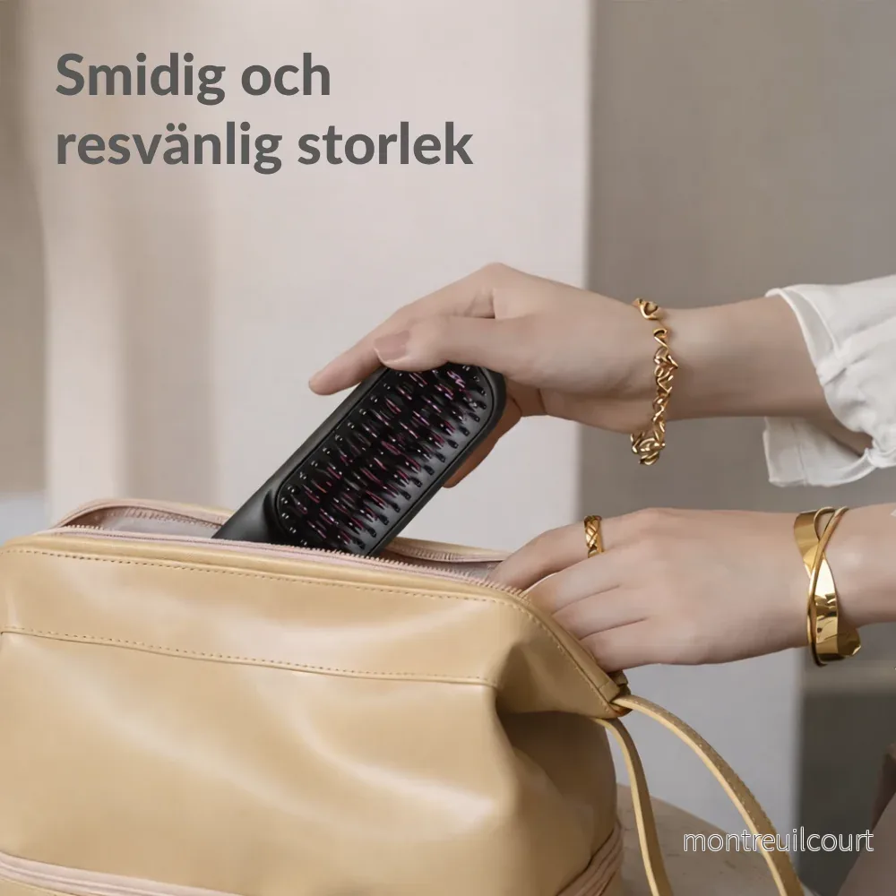 Bärbar Värmeborste – Slätt, stylat hår på några minuter - Bild 2