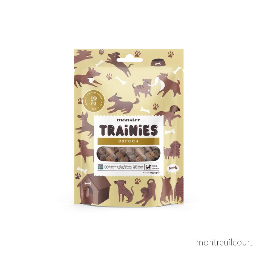 Monster Dog Treats Trainies Ostrich 100g